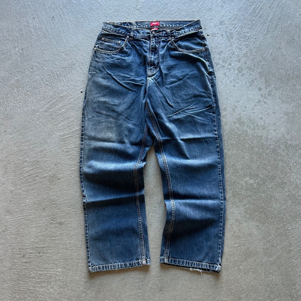 Vintage Mossimo Jeans Size 34x39 Blue Medium Wash Denim Straight Leg Y2K